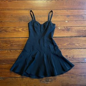 Amanda Uprichard Black Silk Mini Dress